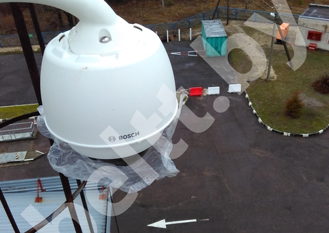 Видеонаблюдение, видеокамера на вышке