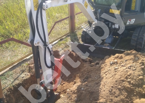 Установки радиационного контроля (УРК), выкапывание траншеи кабелей